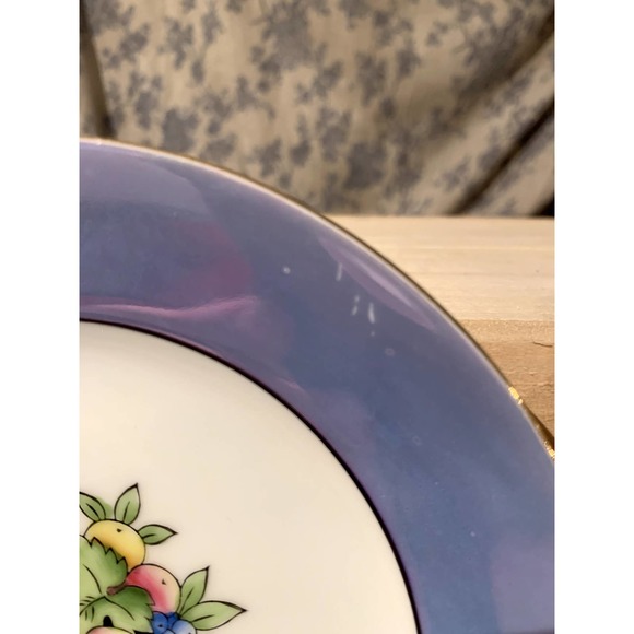 Pair of Noritake Blue Lusterware Fruit Basket Side Plates - Picture 6 of 10
